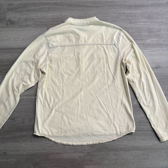 Gap 100% Cotton Cream Henley Long Sleeve Shirt Size Large - Picture 4 of 7